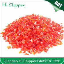Crushed Light Red Glass Chips